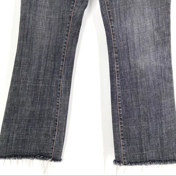 Gap Flare Stretch Jeans Size 8 Long Light Black - Picture 4 of 10